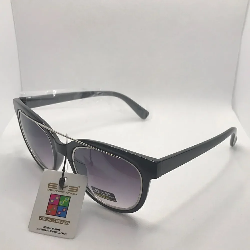 Brow Bar Eyedentification Black Frame Purple Frame Sunglasses